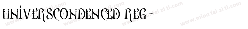 universcondenced reg字体转换